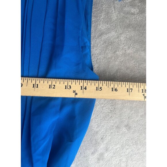Calvin Klein Blue Sleeveless Pleated A-Line Dress With Belt Size 4 - Picture 6 of 11